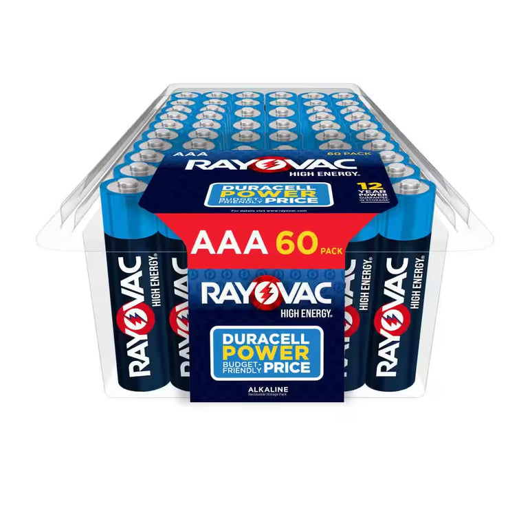 High Energy AAA Batteries (60-Pack), Alkaline Triple a Batteries