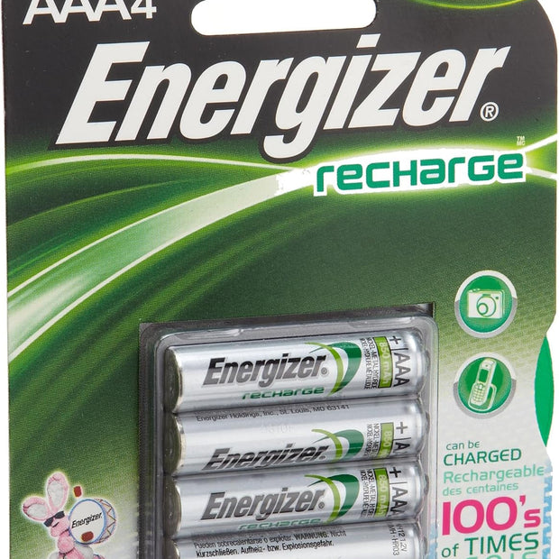 Nimh Rechargeable Batteries, AAA, 4 Batteries/Pack