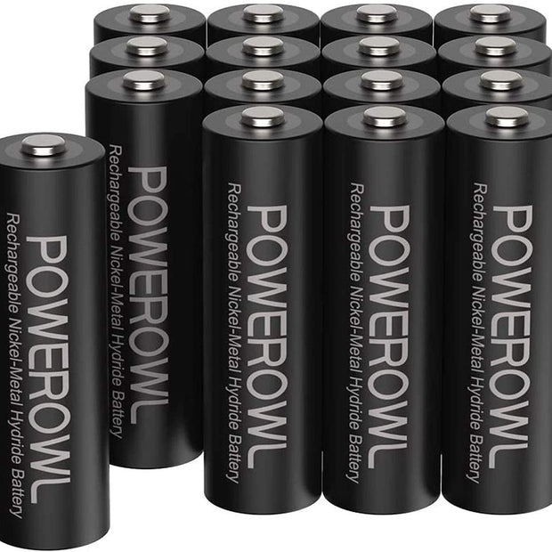 Powerowl Aa Rechargeable Batteries, 2800Mah High Capacity Batteries 1.2V Nimh