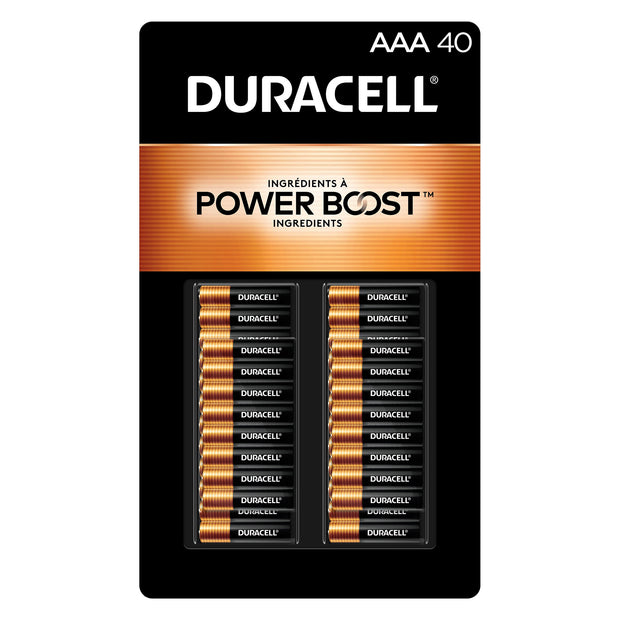 Duracell Coppertop Alkaline AAA Batteries, 40-Count