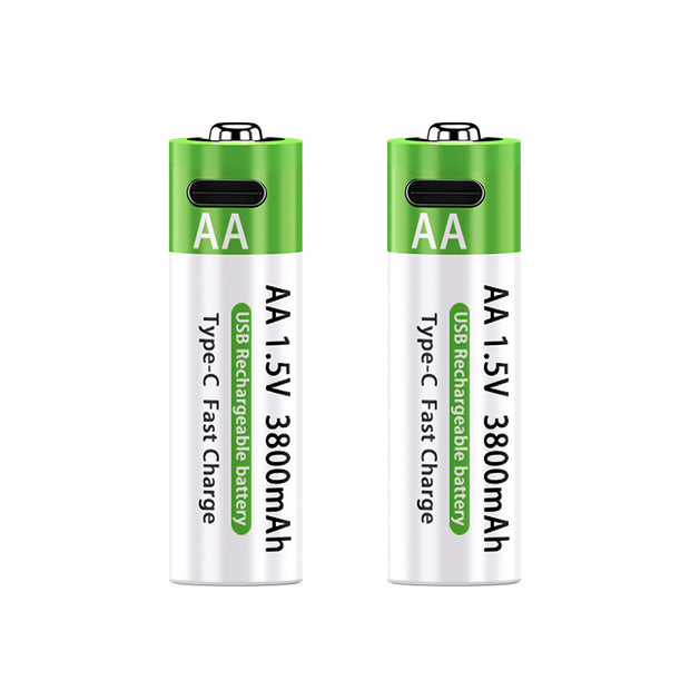 No 5 Rechargeable Lithium Battery 15V Constant Voltage Fast Charge TYpe-C Port AA 3800mAh Electric Toy Remote Control