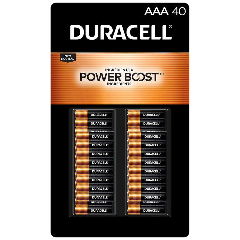 Duracell Coppertop Alkaline AAA Batteries, 40-Count