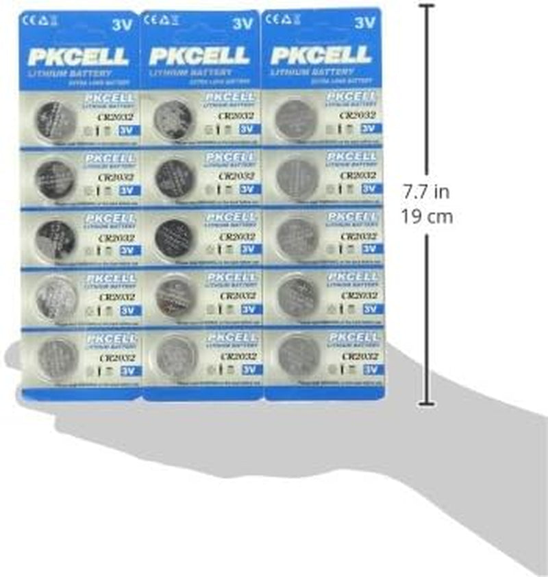 CR2032 Batteries, High Power Lithium 3V Coin Battery Ideal for Garage Door Openers, LED Lights, Game Consoles, Car and Key FOBS, 100 Count
